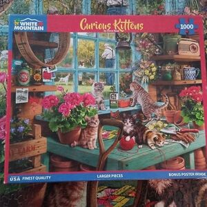 White Mountain Curious Kittens 1000 Piece Puzzle